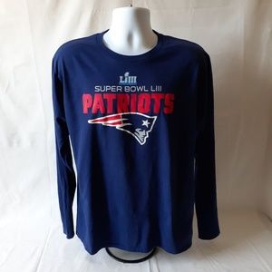 New England Patriots mens long sleeve shirt size L